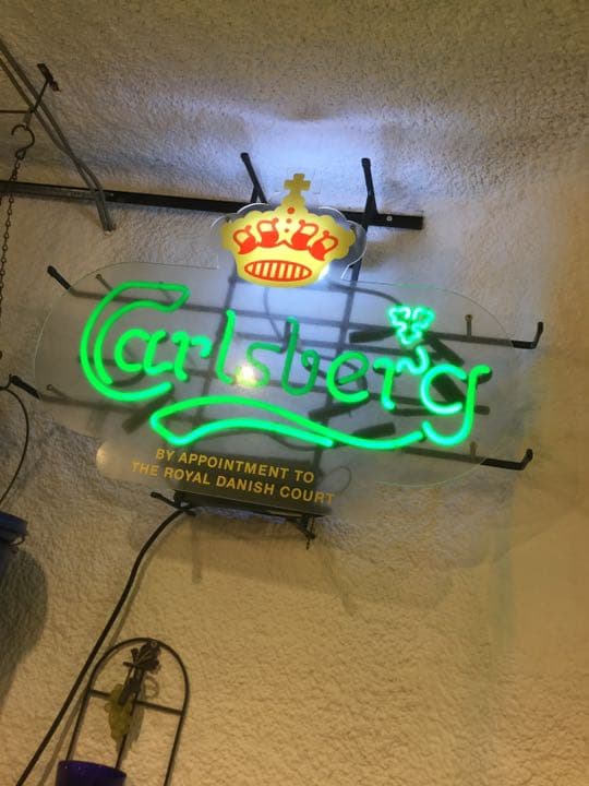カールスバーグ　ネオン管　看板　アンティーク