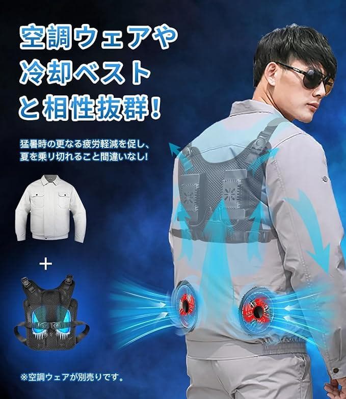 ペルチェ ベスト 冷却ブレート付き【ペルチェ素子搭載&10000mAh大容量】