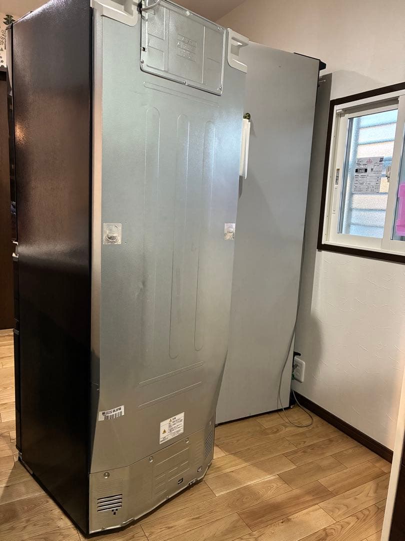 三菱　ダークブラウン 3ドア冷蔵庫