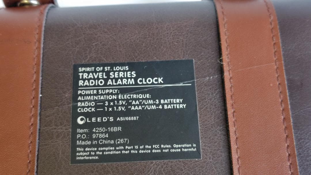 希少）スピリットオブセントルイス　ラジオアラームロック　AM/FM（裏面訳あり）