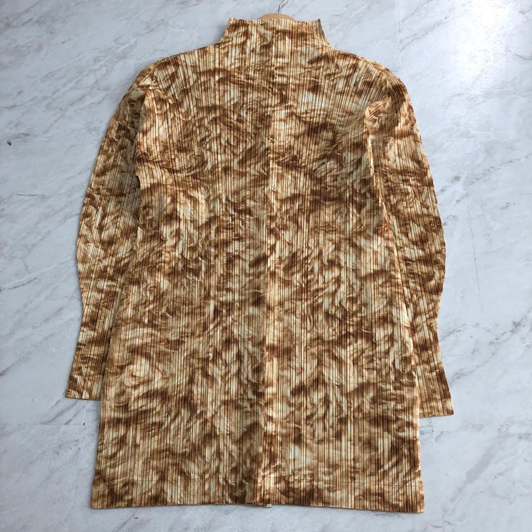 ✨極美品✨プリーツプリーズ 長袖シャツ 総柄 PP03-JD691 Lサイズ