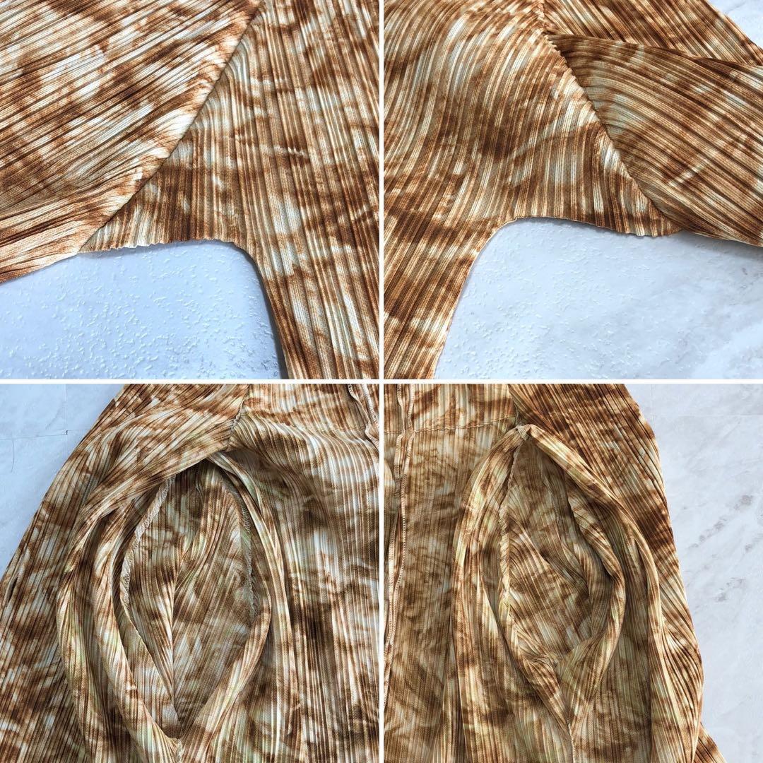 ✨極美品✨プリーツプリーズ 長袖シャツ 総柄 PP03-JD691 Lサイズ