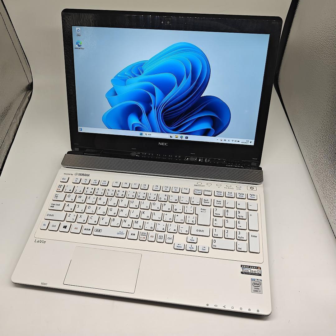 【LAVIE】NEC 爆速i7 SSD512GB 16GB ホワイト ノートPC