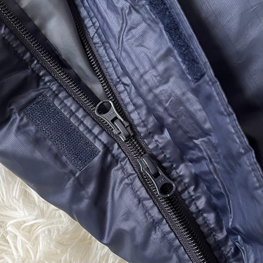 adidas アディダス ダウン ベンチコート Oサイズ ロング　ネイビー