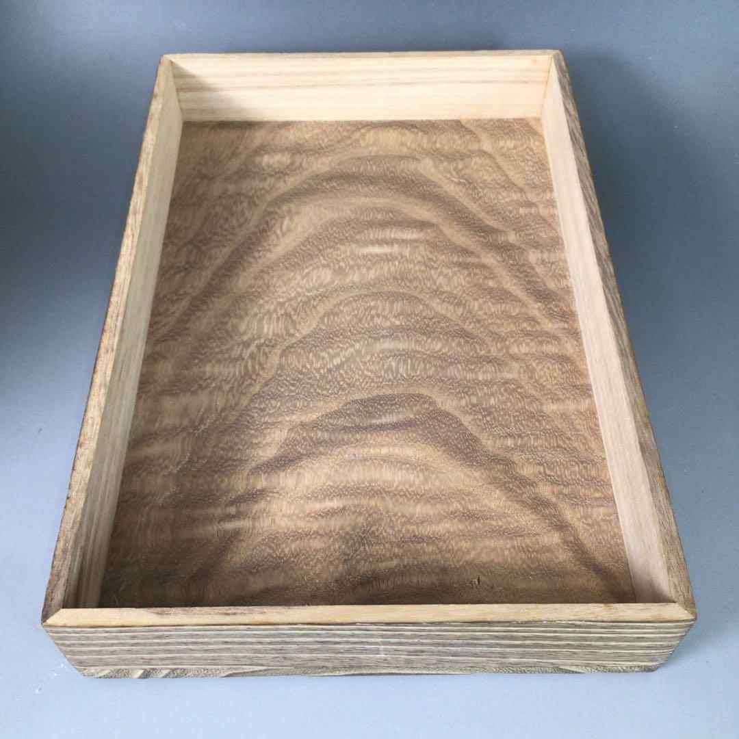 Ｒ８５８　茶箱　『指物師　大崎雄斉作』『焼桐』『利休茶箱』　紙箱　茶道具