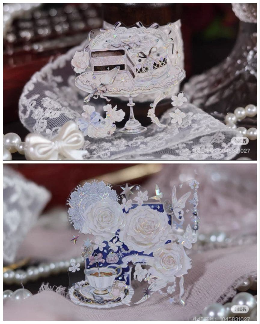 贝壳光 6cm×10m 梦伴甜茶 海外マスキングテープ 海外マスキングテープ