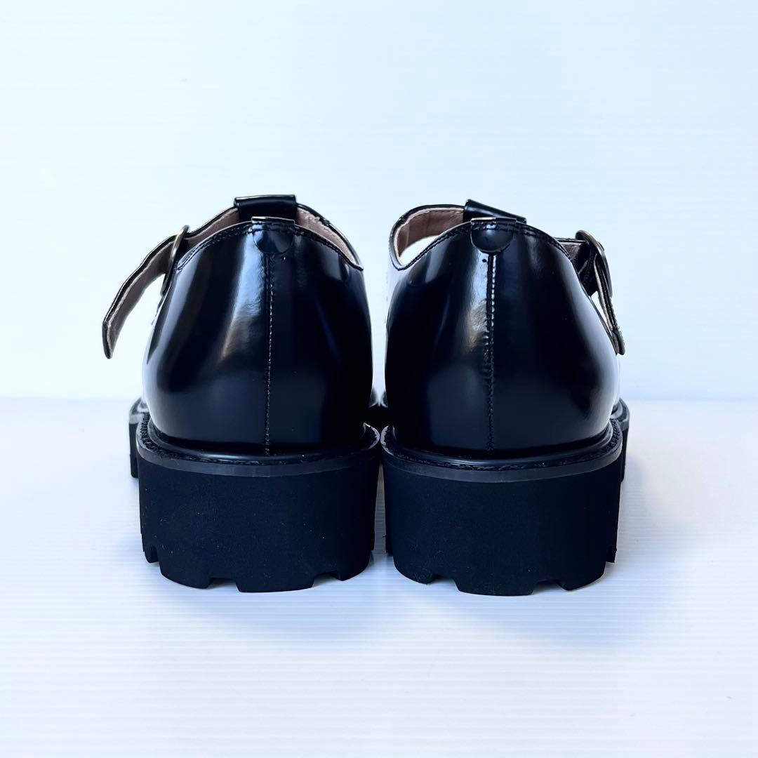 未使用✨ 【 北欧、暮らしの道具店 】 Tストラップシューズ 本革 黒 23.5