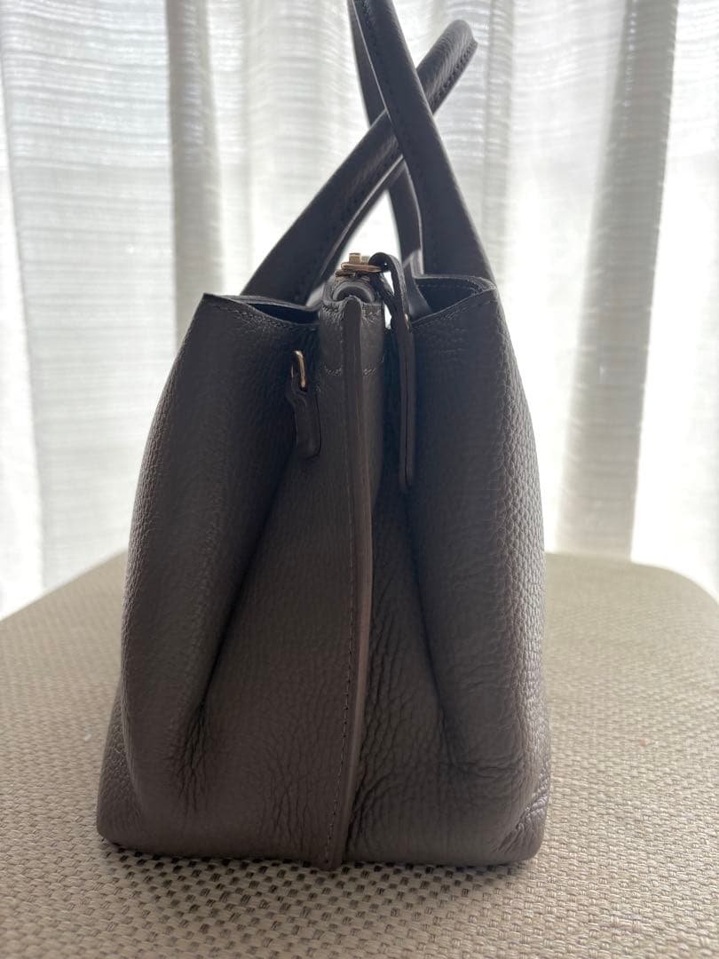 美品IACUCCIベラール2wayショルダーバッグ ハンドバッグ グレージュ