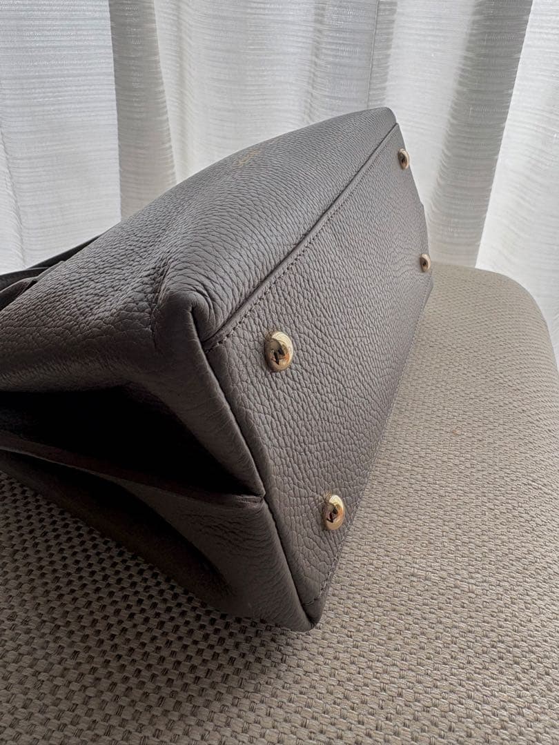 美品IACUCCIベラール2wayショルダーバッグ ハンドバッグ グレージュ