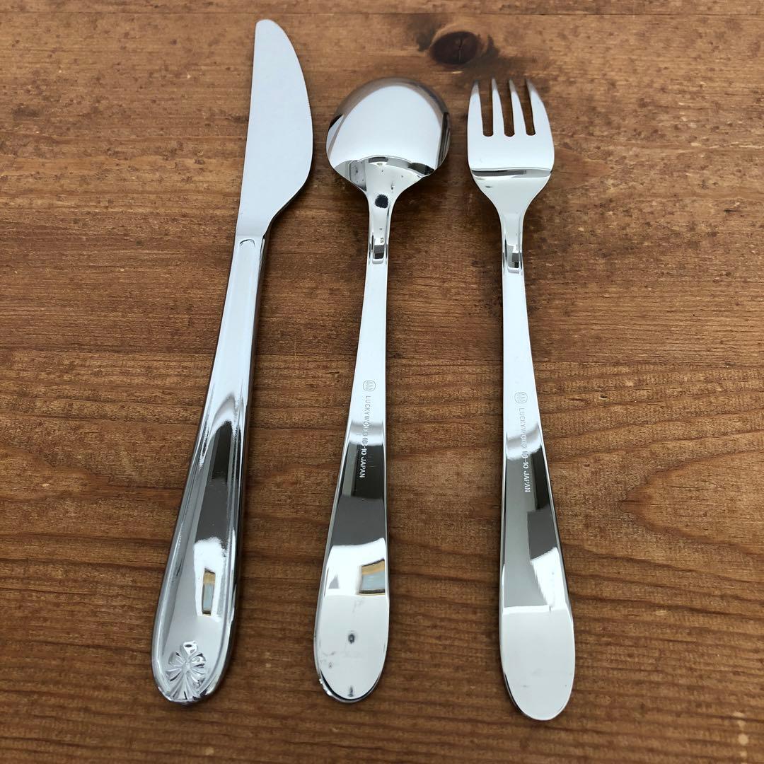 未使用　ラッキーウッド　マリエッタ　カトラリー40本セット　リボン　ハート