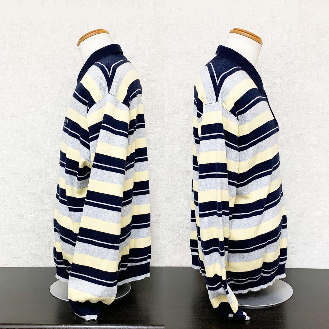 【美品】シュプリーム ストライプ ジップアップポロシャツ