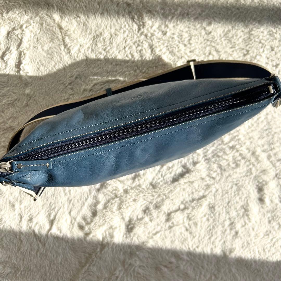 希少✨　OLD COACH チャーム付き　ヘリテージ レザー ショルダーバッグ