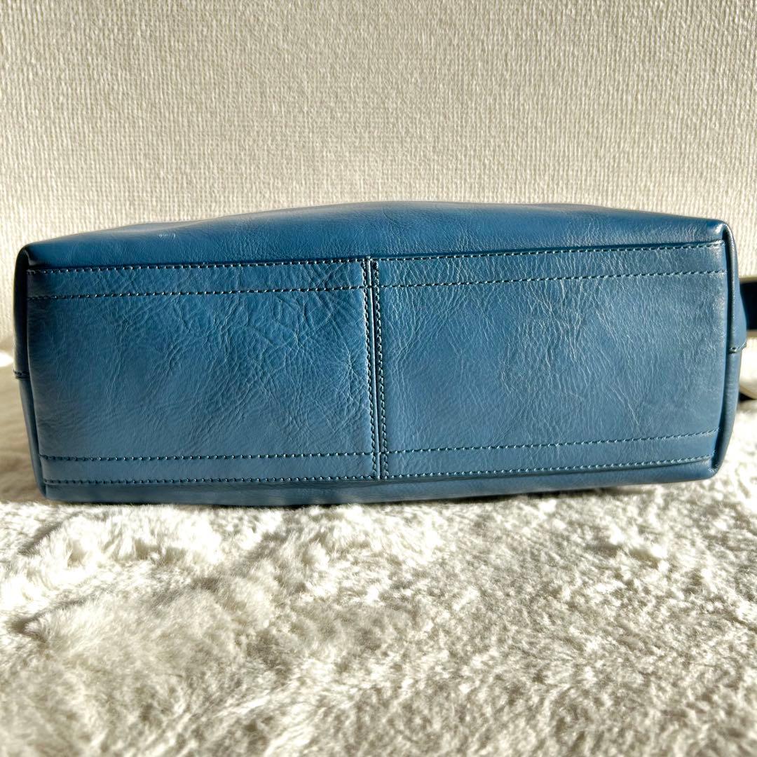 希少✨　OLD COACH チャーム付き　ヘリテージ レザー ショルダーバッグ