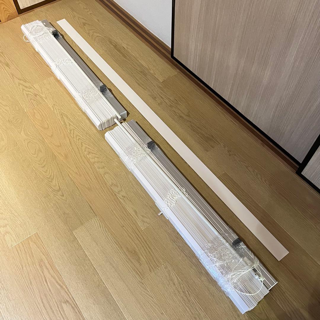 無印良品 木製ブラインド 2枚1組 幅166cm/丈116cm オフ白 TOSO