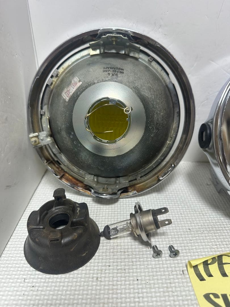 当時物SUZUKI刻印入りIPF凹みレンズ付きヘッドライトGS400GT380