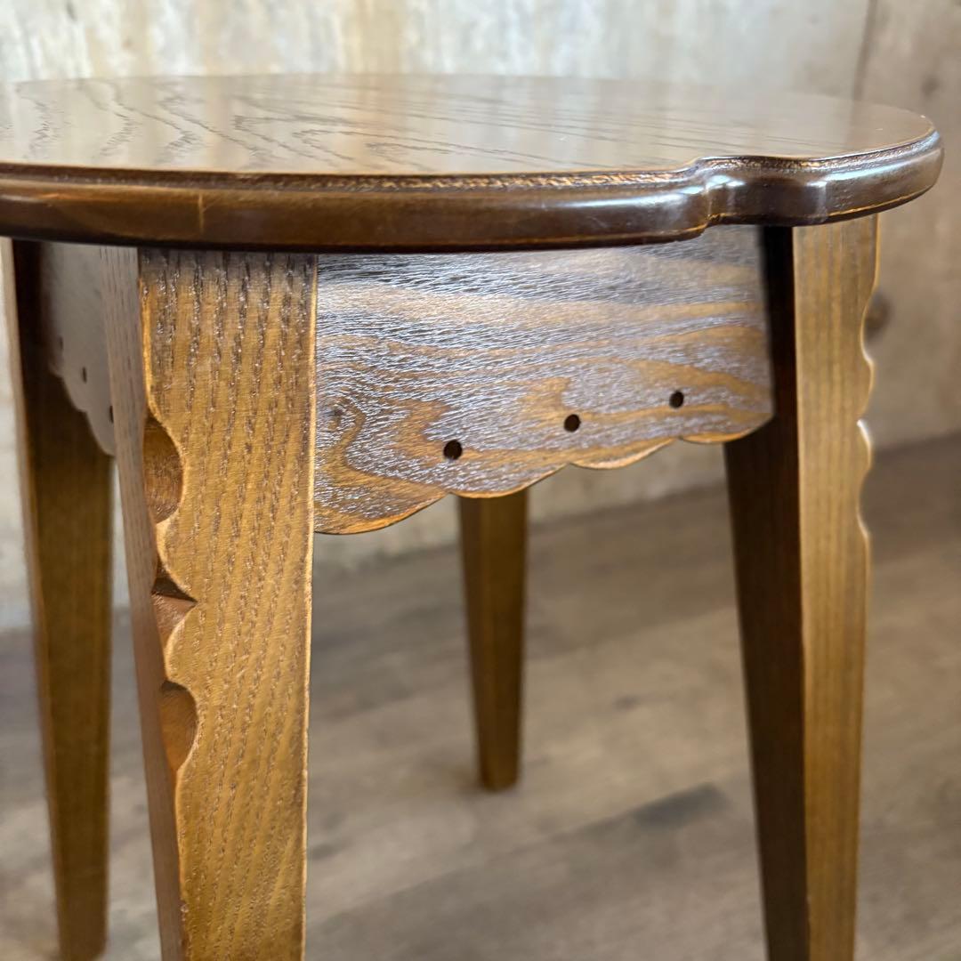 パリの雑貨屋　オーク材　ラウンドスツール