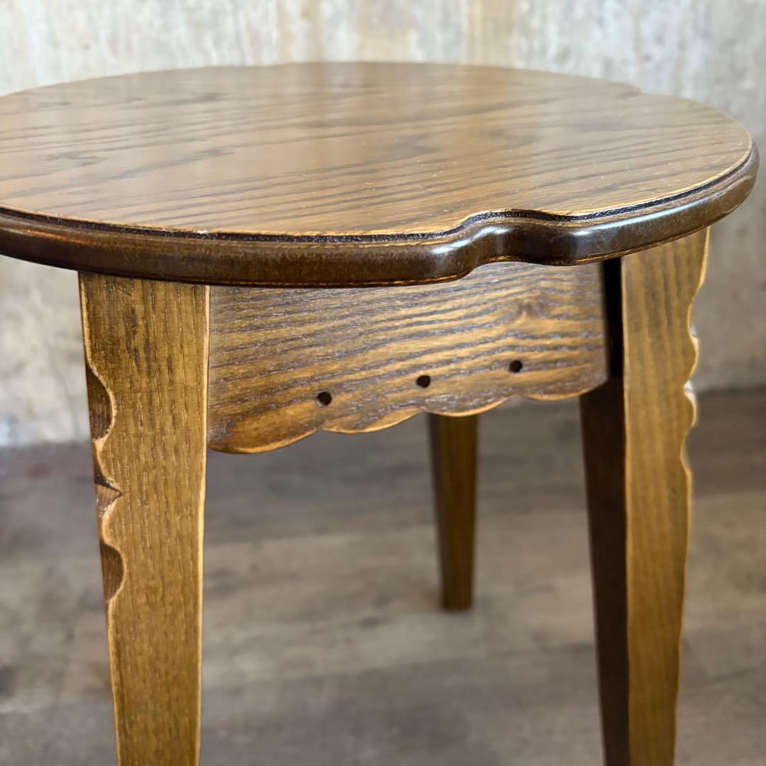 パリの雑貨屋　オーク材　ラウンドスツール