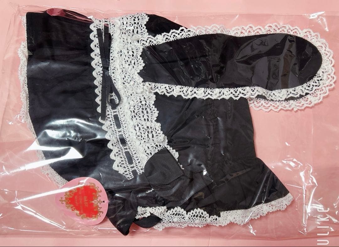 BABY うさみみボンネット 黒白