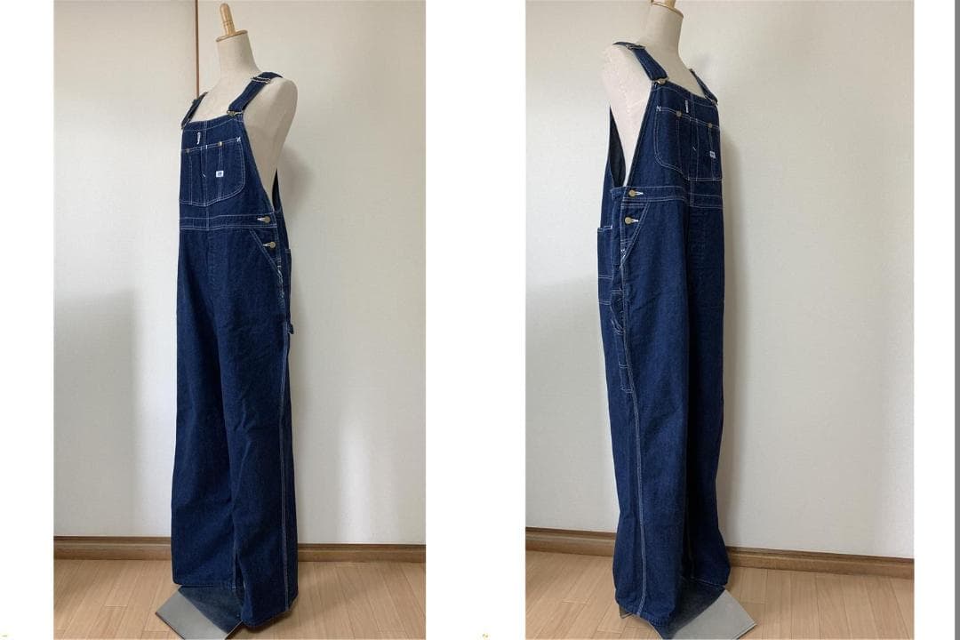 Lee 日本製☆ワイドオーバーオール☆レトロデニム☆メンズL・レディースLL