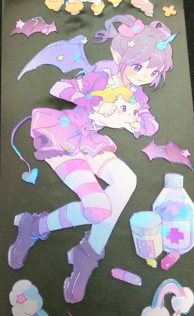 J605＃独角兽的梦境(贝壳光)Menu切り売り海外人物マステ女の子