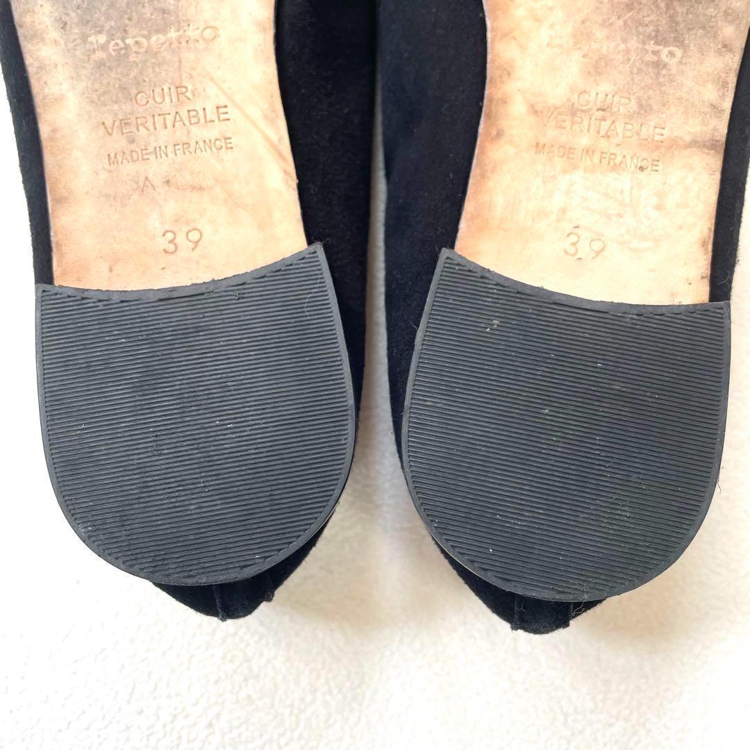 極美品✨レペット ユナイテッドアローズ フラット ベルベット ブラック リボン