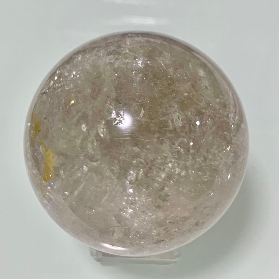 ライトスモーキークォーツ　スフィア　リモナイトイン　ブラジル産　天然石