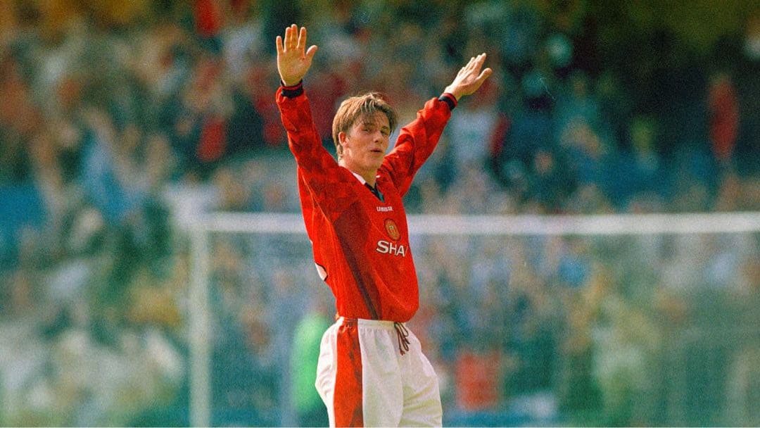 ベッカム　直筆サインアート　マンチェスターユナイテッド　ザ・ダグアウト　新品