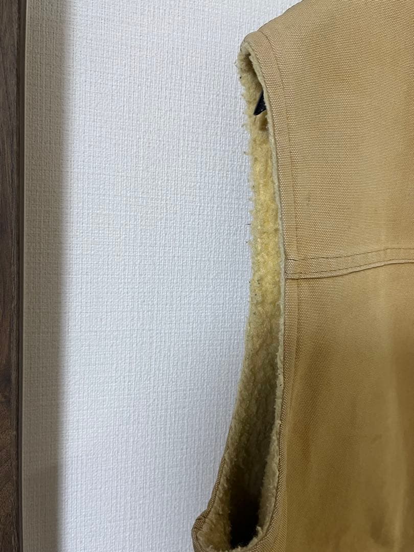 カーハート　ブラウンダックボアベスト　carhartt ベスト　ダックベスト