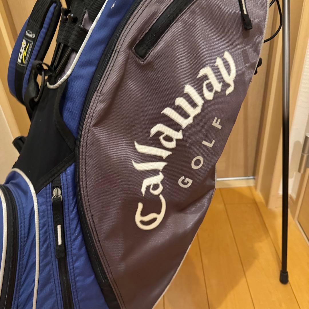 美品Callaway GOLF ゴルフキャリーバッグ　スタンドタイプ青灰
