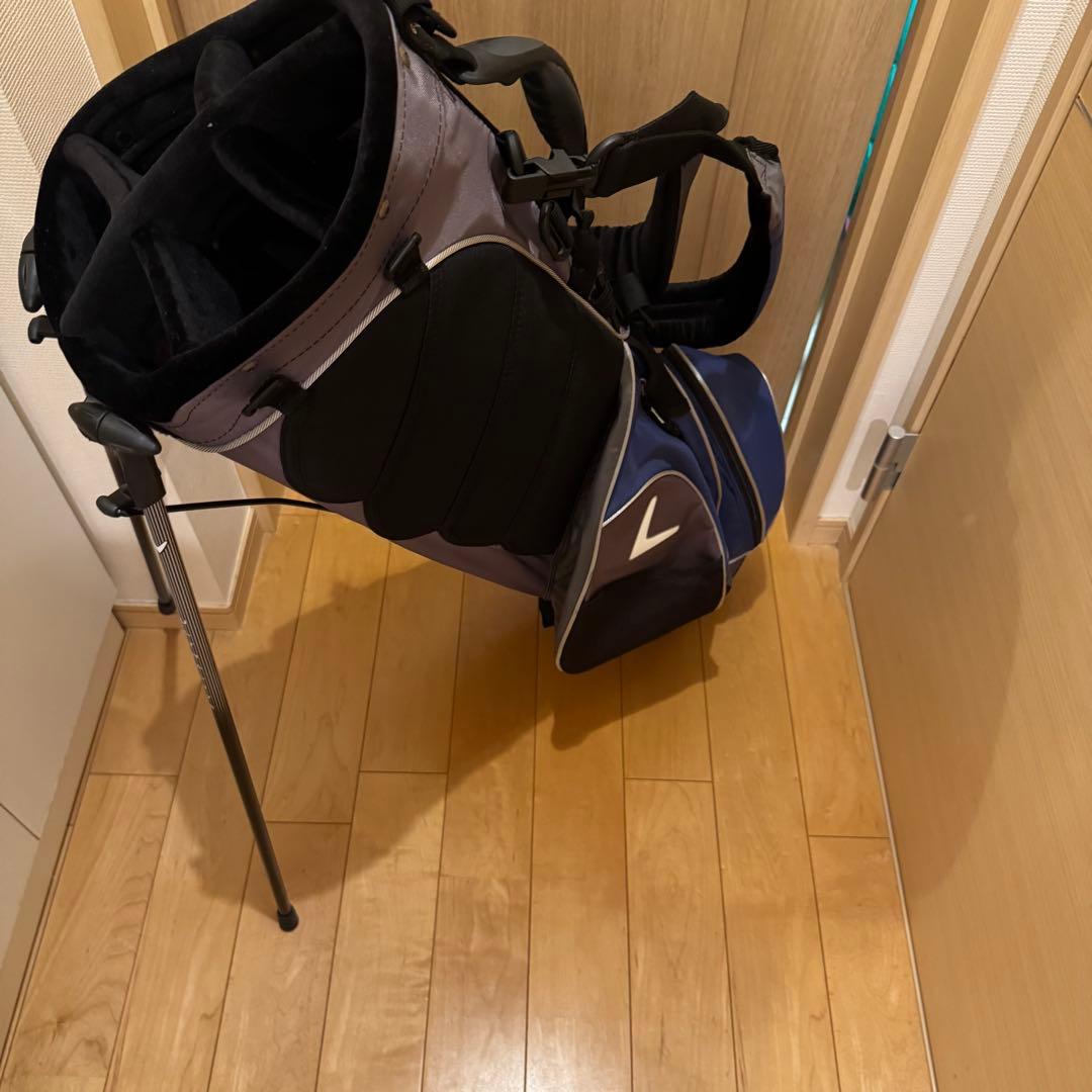 美品Callaway GOLF ゴルフキャリーバッグ　スタンドタイプ青灰