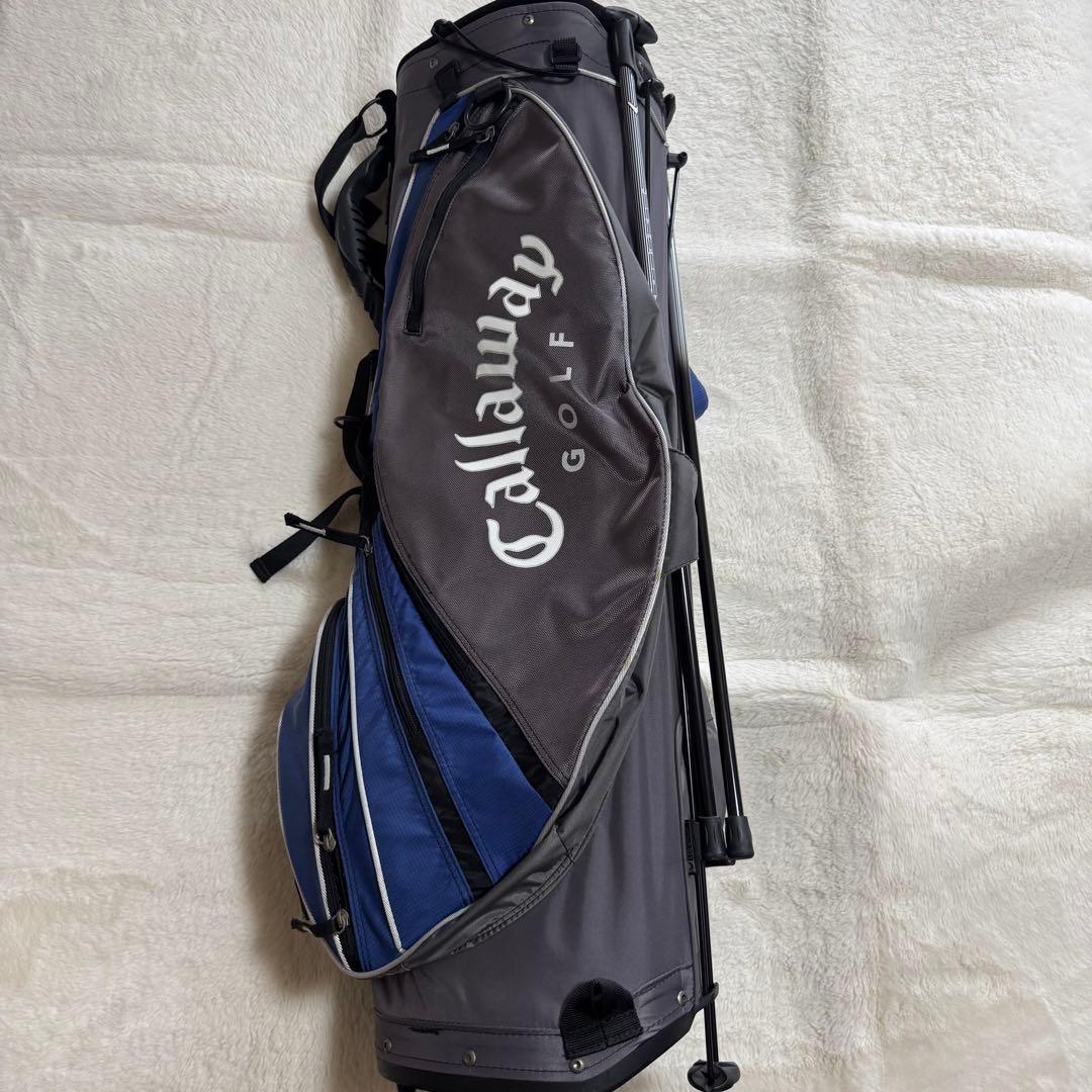 美品Callaway GOLF ゴルフキャリーバッグ　スタンドタイプ青灰