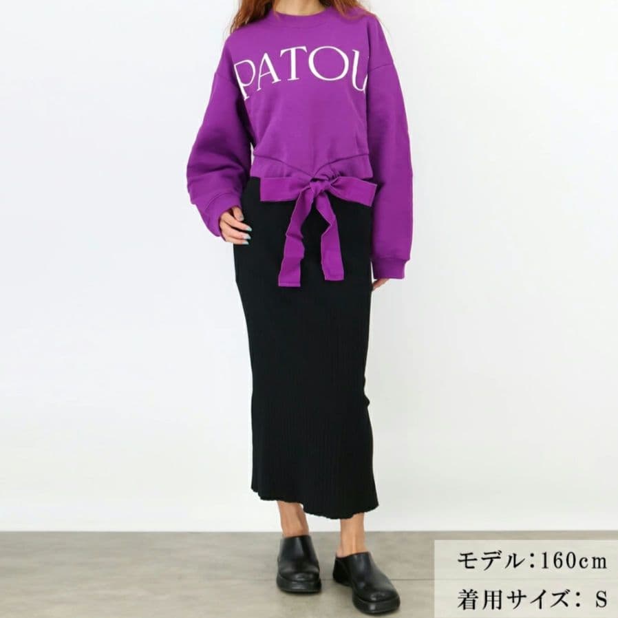 PATOU☆パトゥ　クロップド スウェットトレーナー