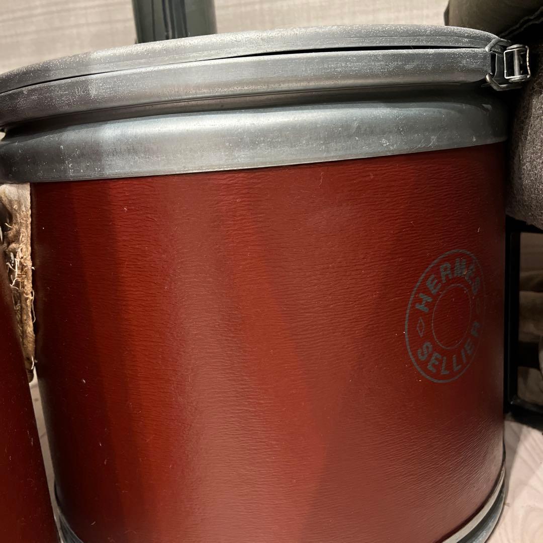 エルメス馬具缶小HERB SELLER 蓋付き収納ボックス ブラウン
