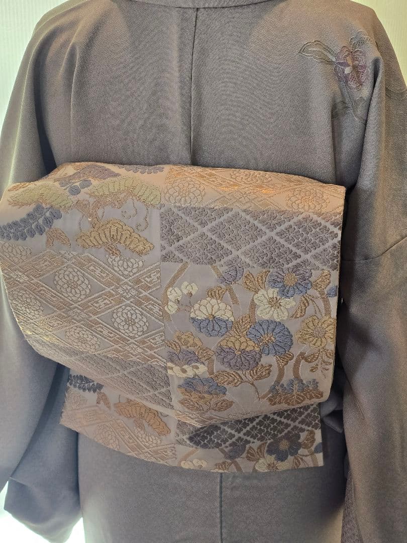 汕頭刺繍　４点フルセット　蘇州刺繍　高級訪問着　トールサイズ　唐織　高級袋帯