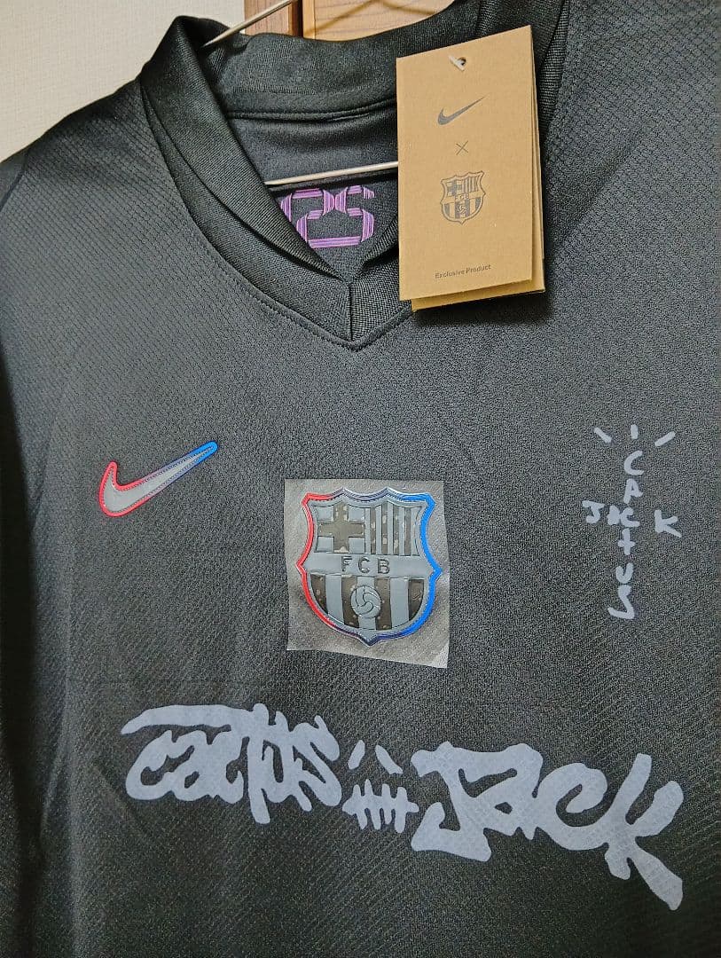 新品★ バルセロナ Travis Scott 黒★ ナイキ ユニフォーム ウェア