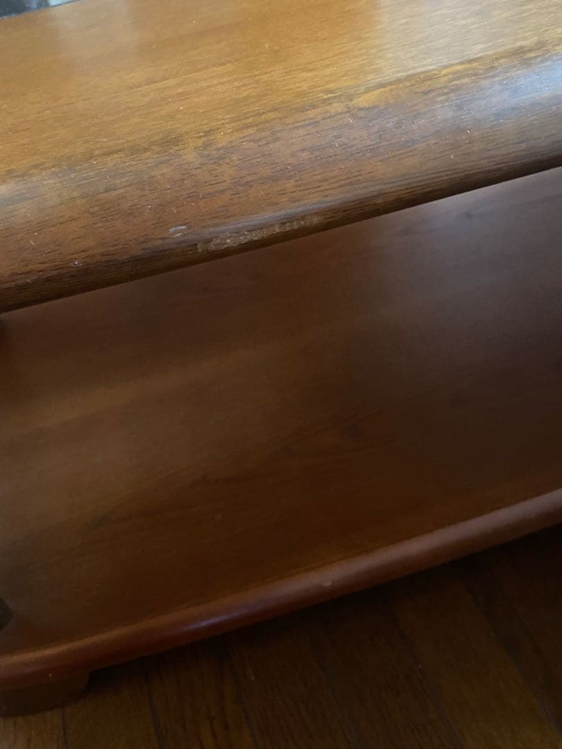 希少♦️カリモク限定ブランド♦️チターノ♦️２段 ガラス飾り テーブル♦️送料込