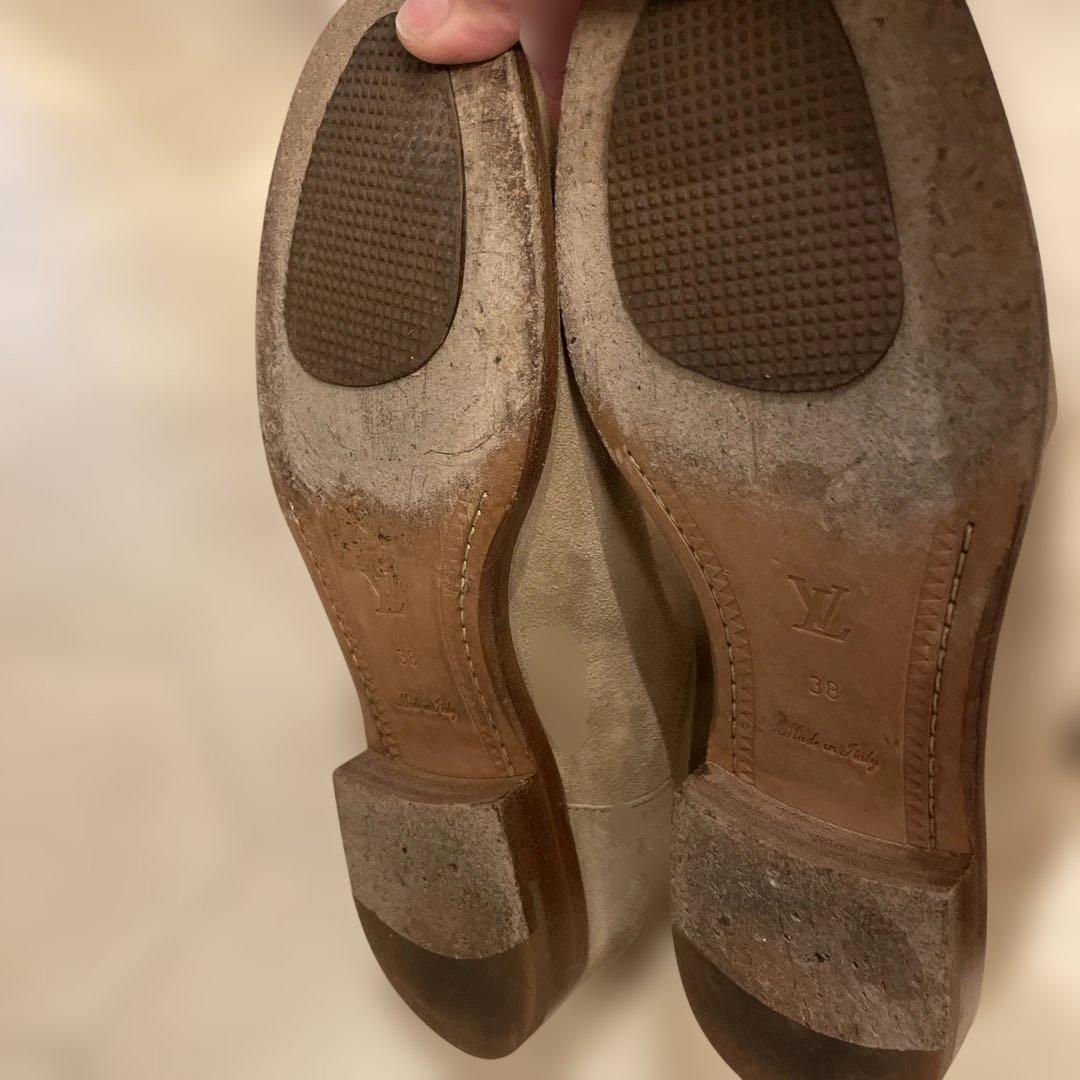 ベージュ スエード ロールトップブーツ