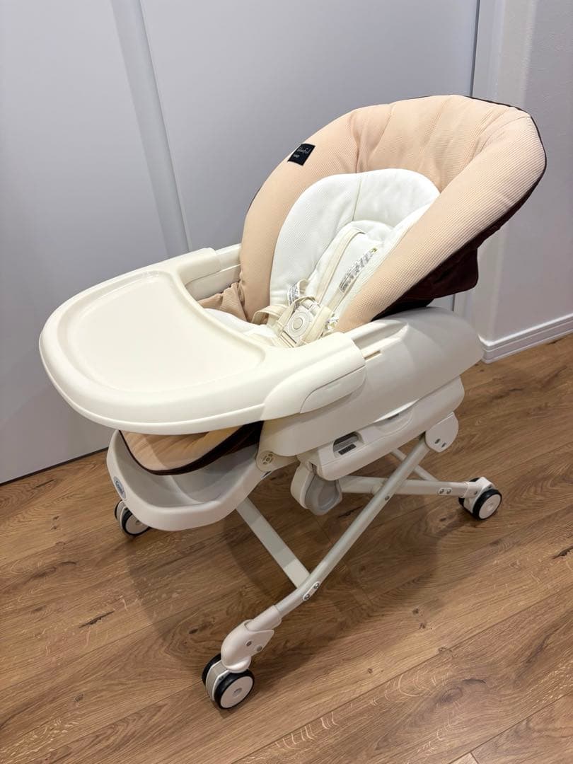 【美品】Combiコンビ ネムリラ おやすみ&チェア ハイローチェア 手動