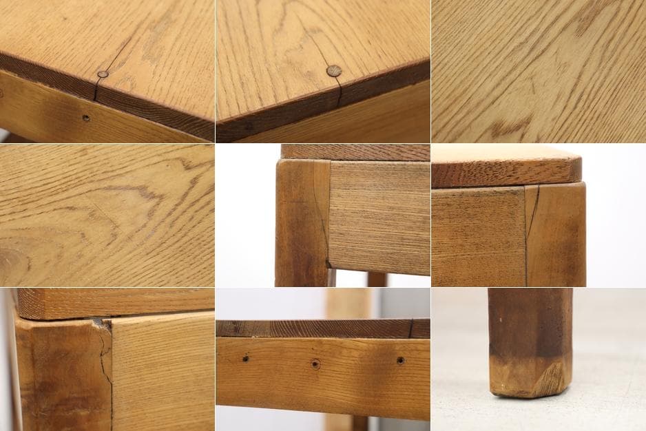 レトロ 無垢材 デスク 作業台 PC 書斎 展示台 飾り台 ヴィンテージ