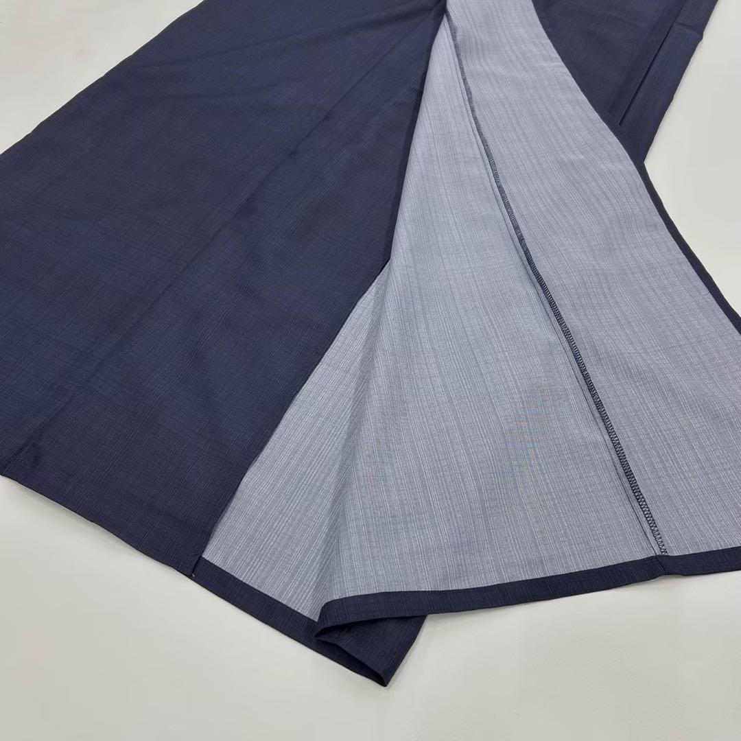 浴衣　夏　単着物　紺色　吸湿速乾　　半幅帯　単衣　2点セット　0627①