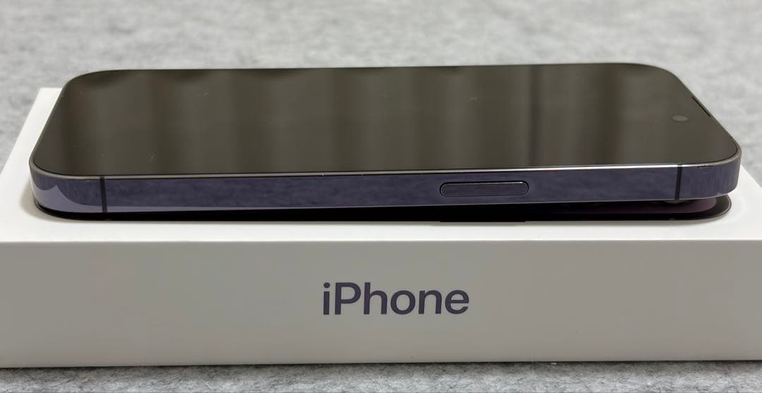 iPhone 14 Pro 128GB ディープパープル 背面割れ SIMフリー