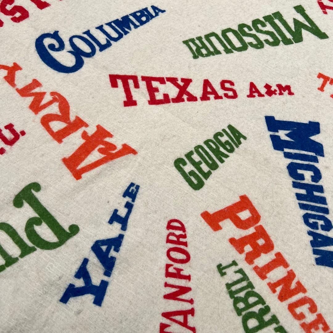 激レア 状態良 50s ビンテージ カレッジペナント ブランケット U