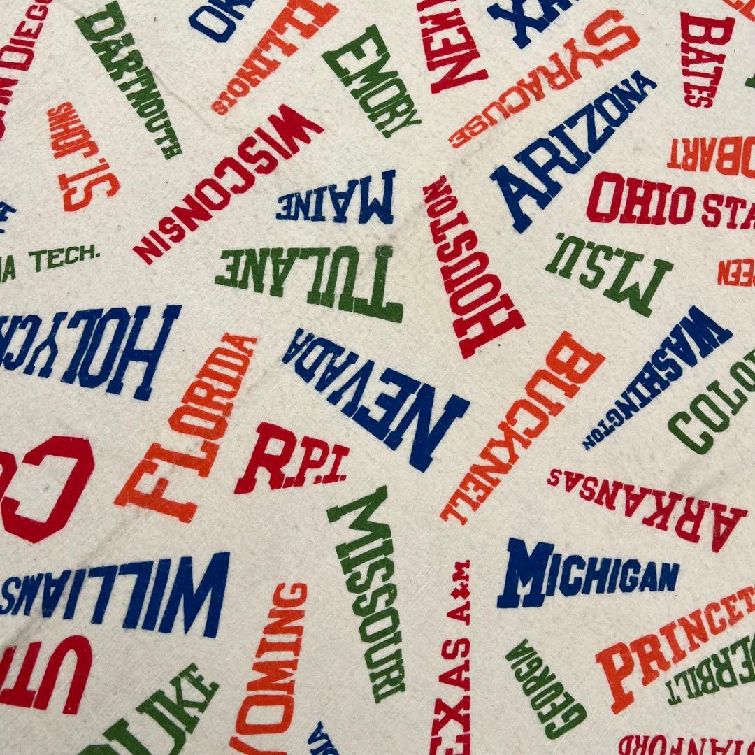 激レア 状態良 50s ビンテージ カレッジペナント ブランケット U