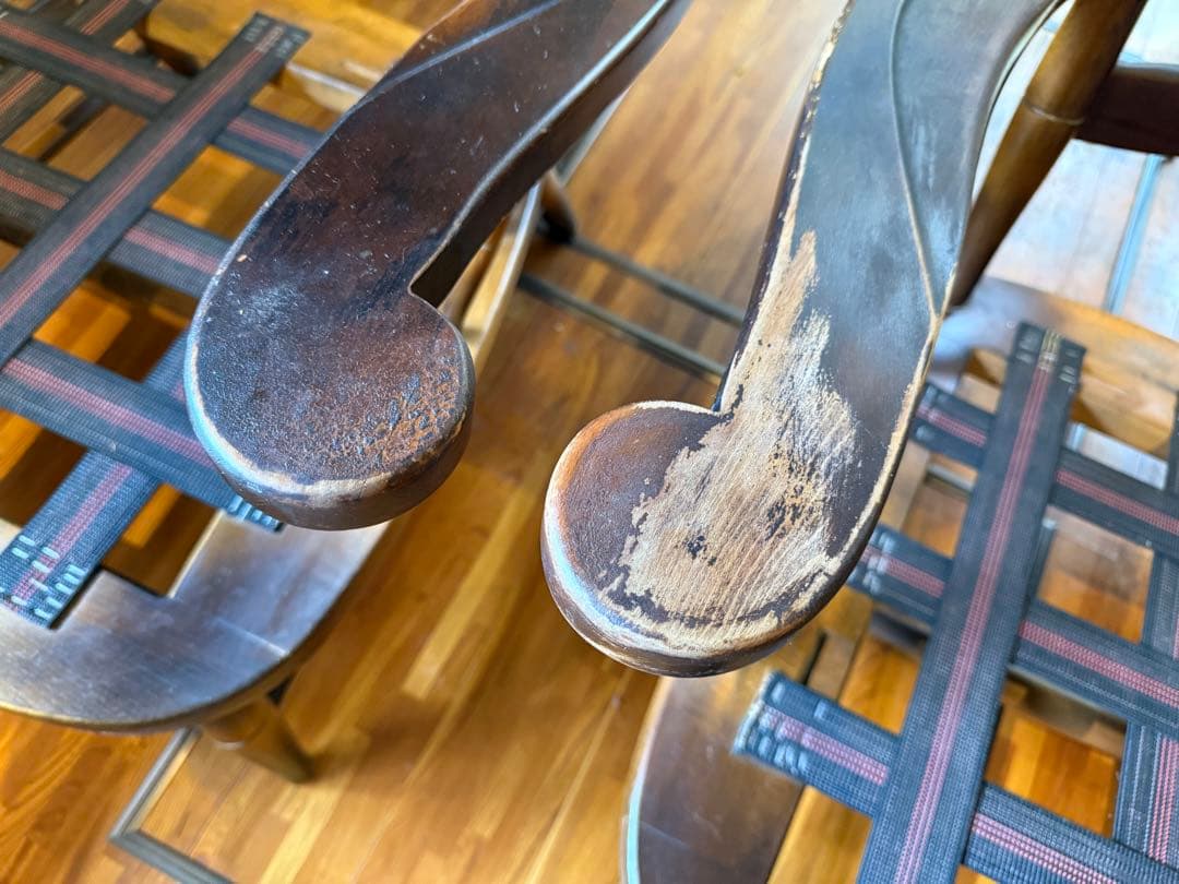 222✴︎　写真右　HIDA 飛騨産業 キツツキマーク アームソファ