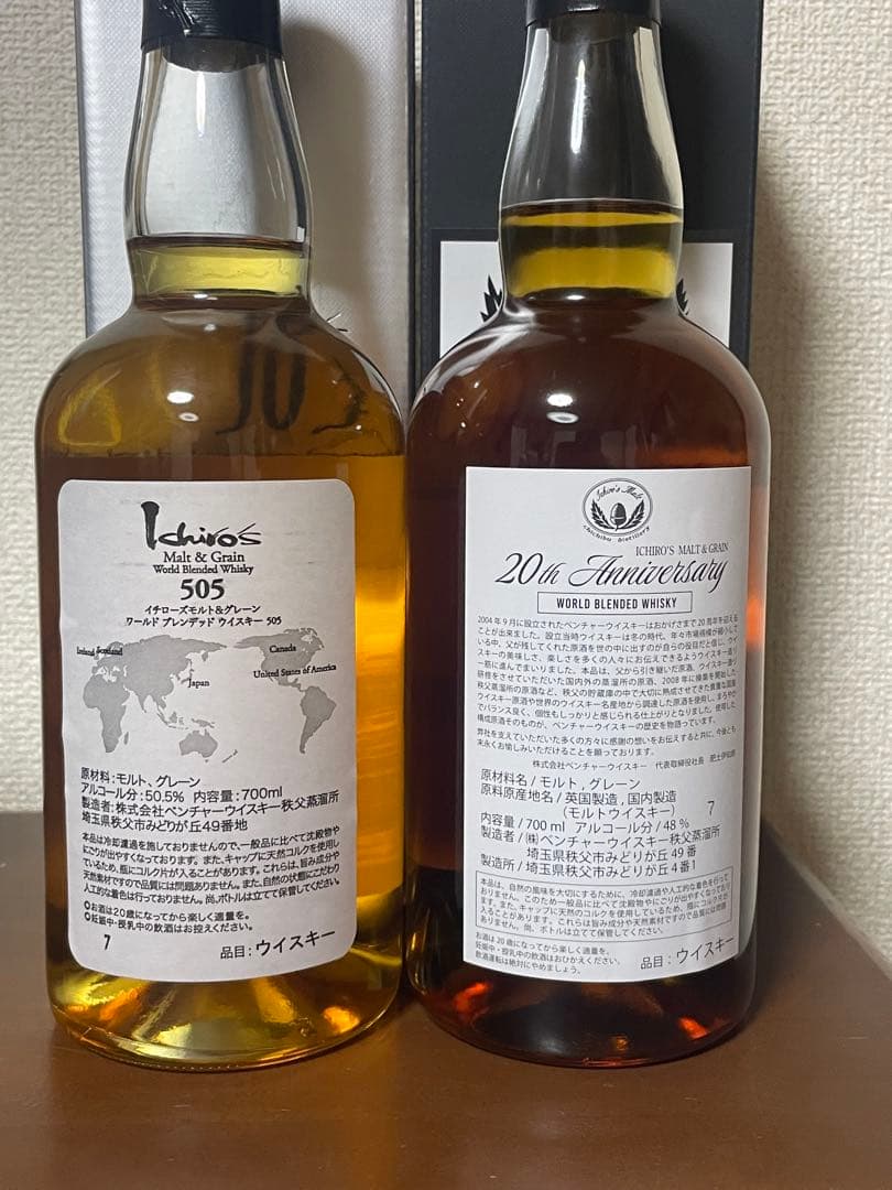 イチローズモルト505、20周年アニバーサリー2本セット