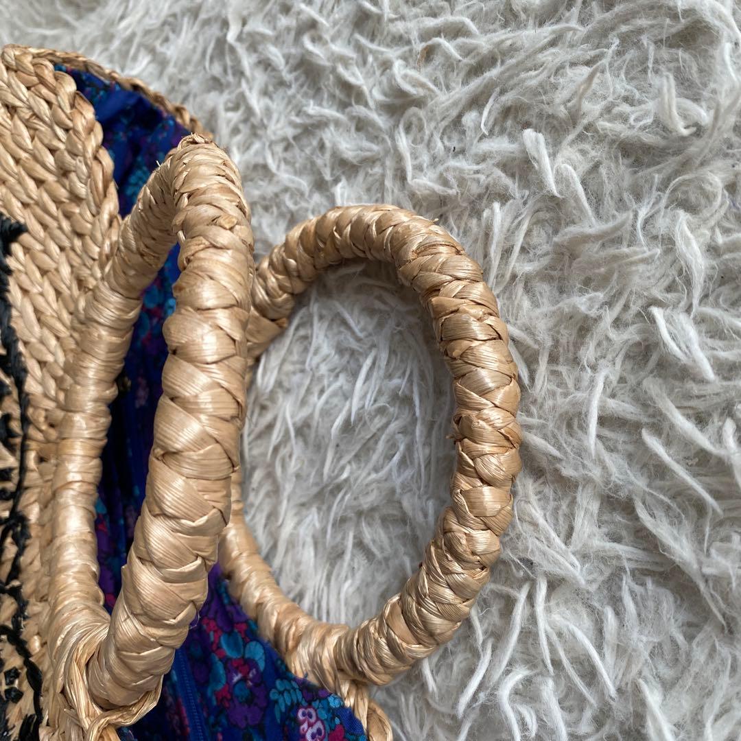 anpcANNA SUI 蝶刺繍 かごバッグ