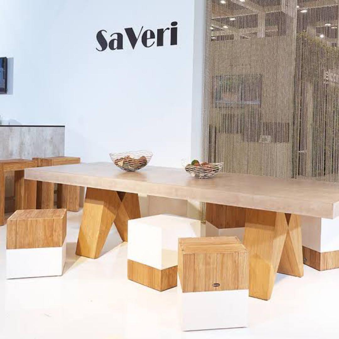 (新品・未開封) サム キューブ テーブル / スツール トップチーク 1個