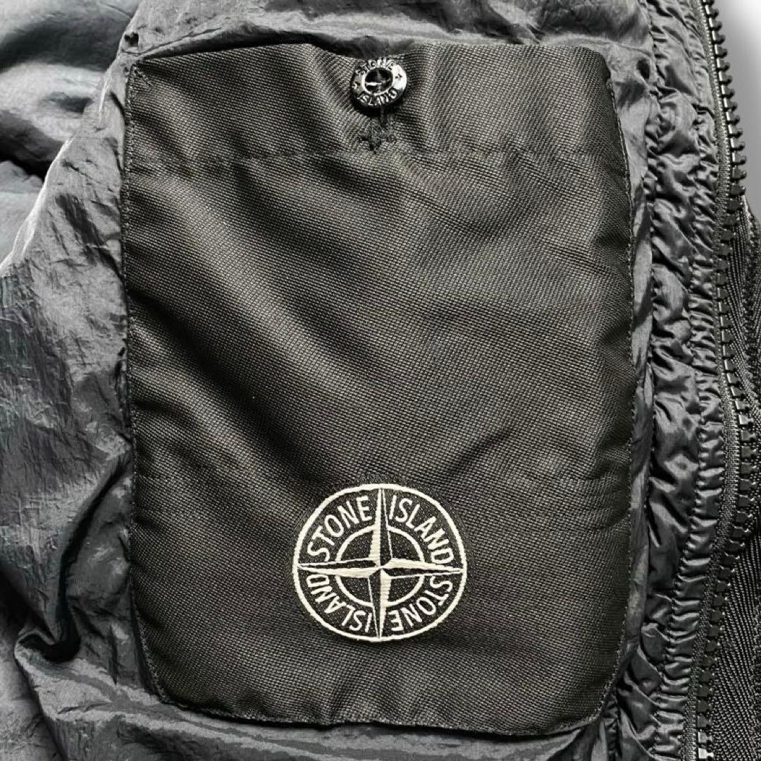 希少 ストーンアイランド ロゴ ダウン アウター ガーメントダイ archive