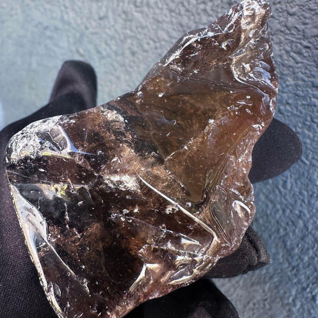 【金運☆魔除】レインボー☆スモーキークォーツ☆天然石フリーフォーム原石A1496