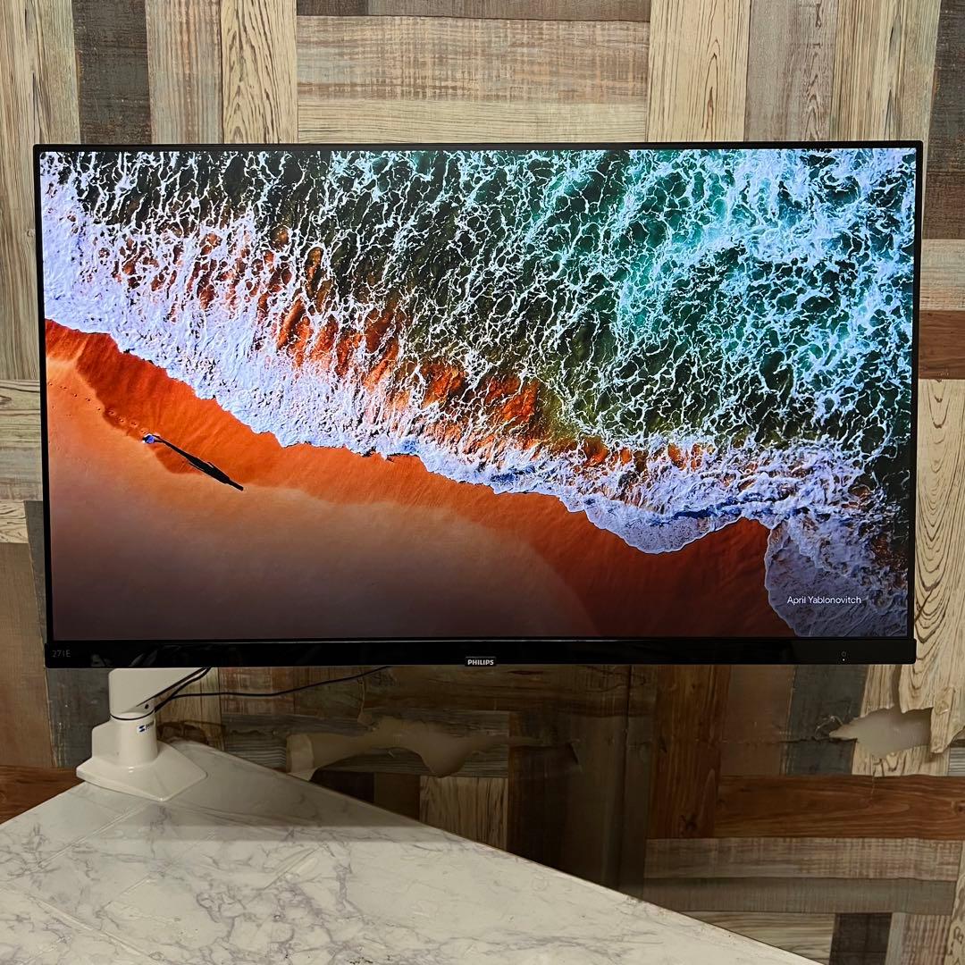 リクエスト価格全国送料込PHILIPS27型ブルーカットモニターアームスタンド付
